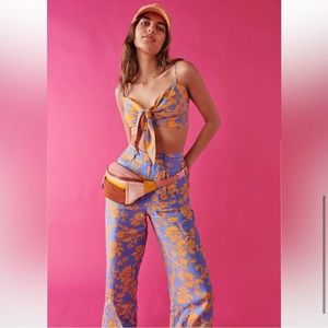 Retro floral trouser pants!!🌸